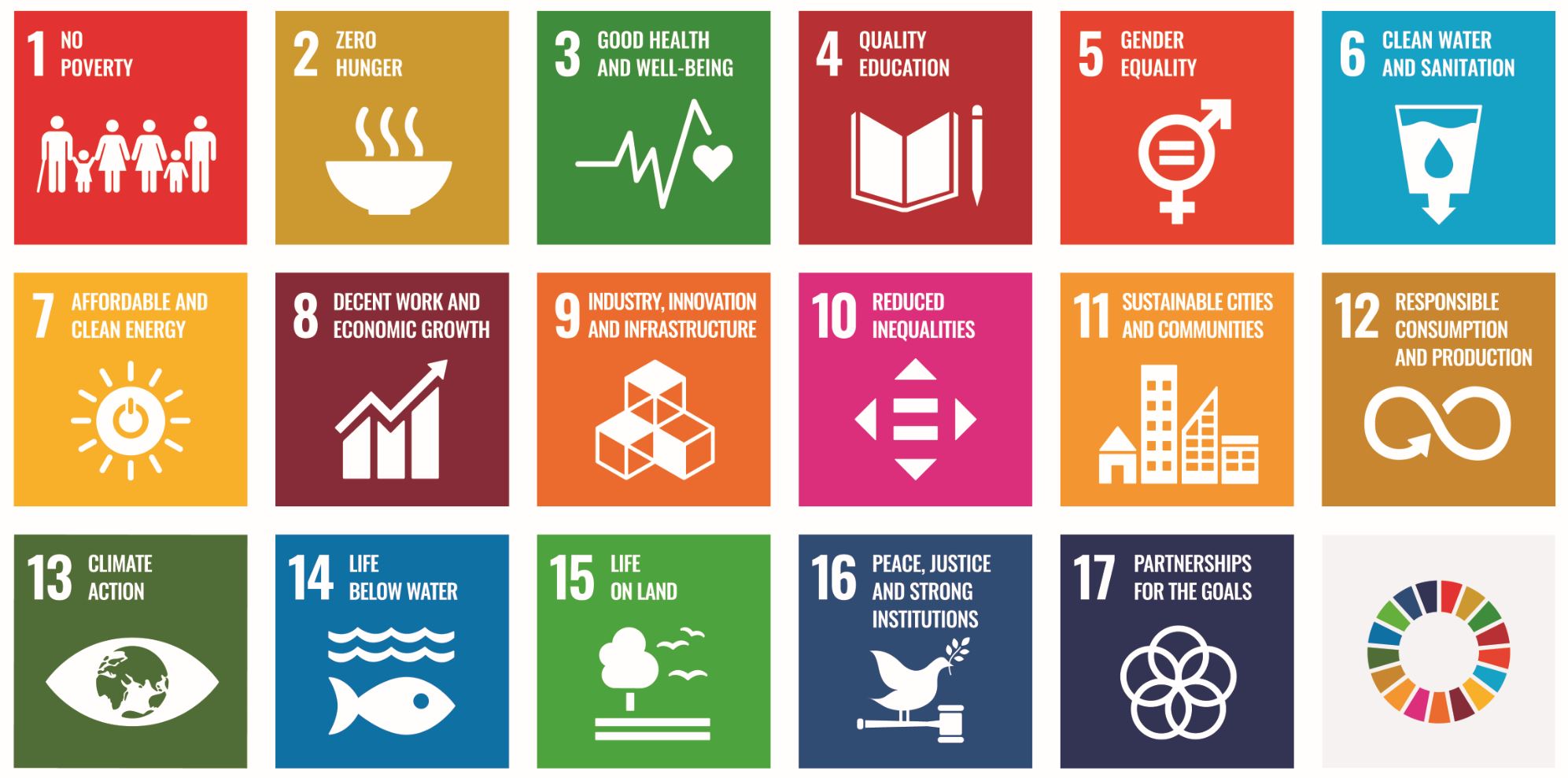 Figure 2:  UN’s 2030 Sustainable Development Goals (SDGs)