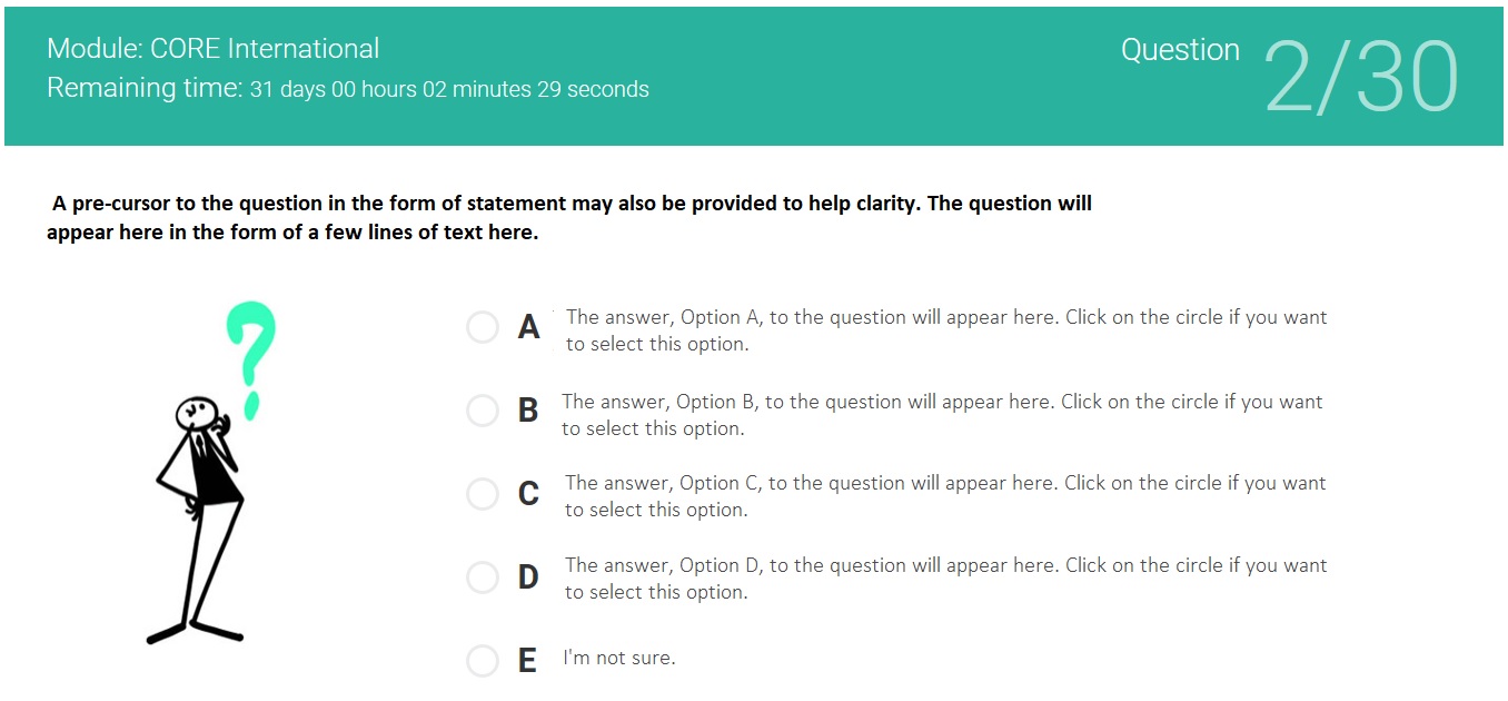 Figure 5:  Typical Multiple-Choice Question